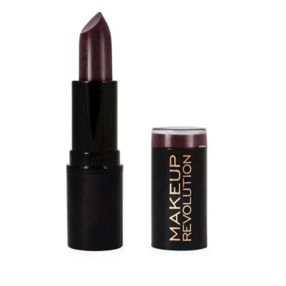 Revolution Amazing Lipstick MAKE ME TONIGHT Dark‎ Brown Berry NEW Cream Beauty